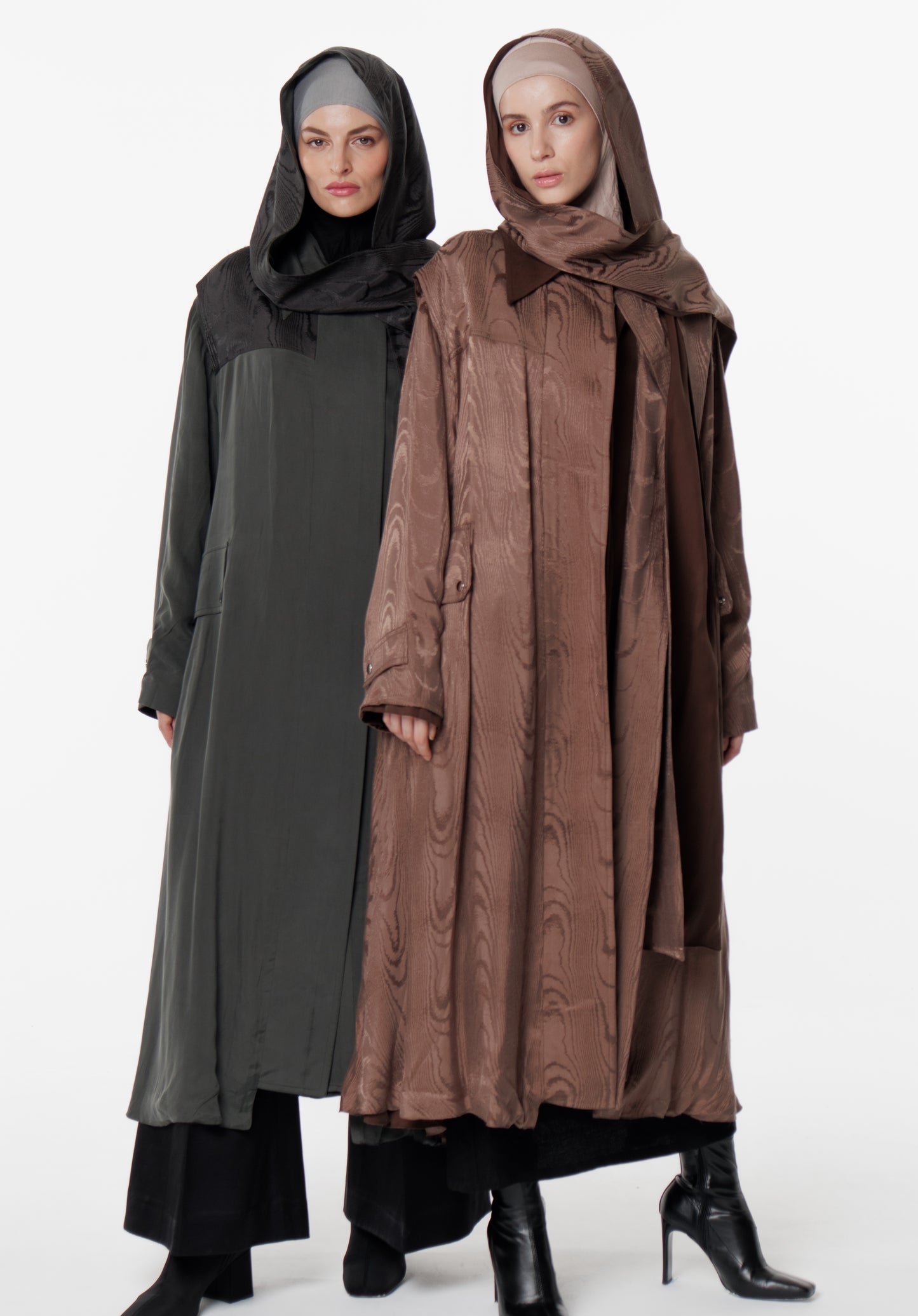 Fine Silk Reversible Moire Coat