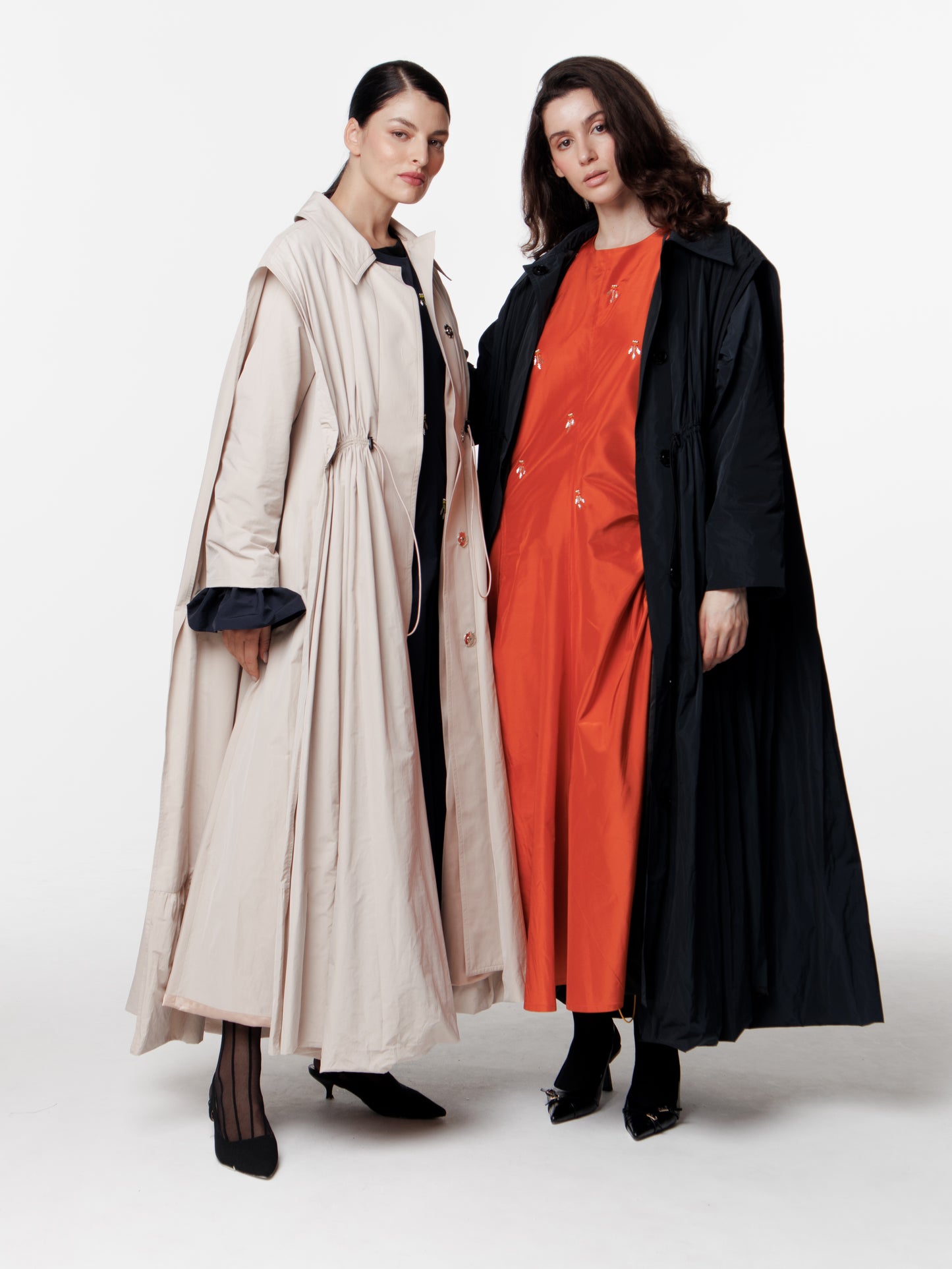 Nylon Taffeta Double Layer Trenchcoat