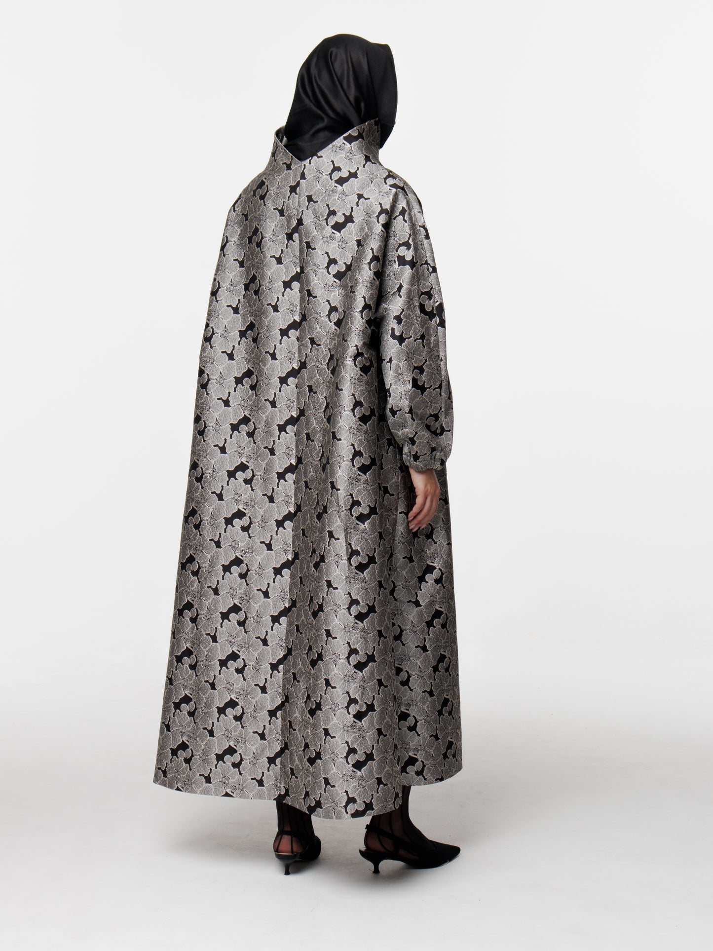 Printed High Neck Coat