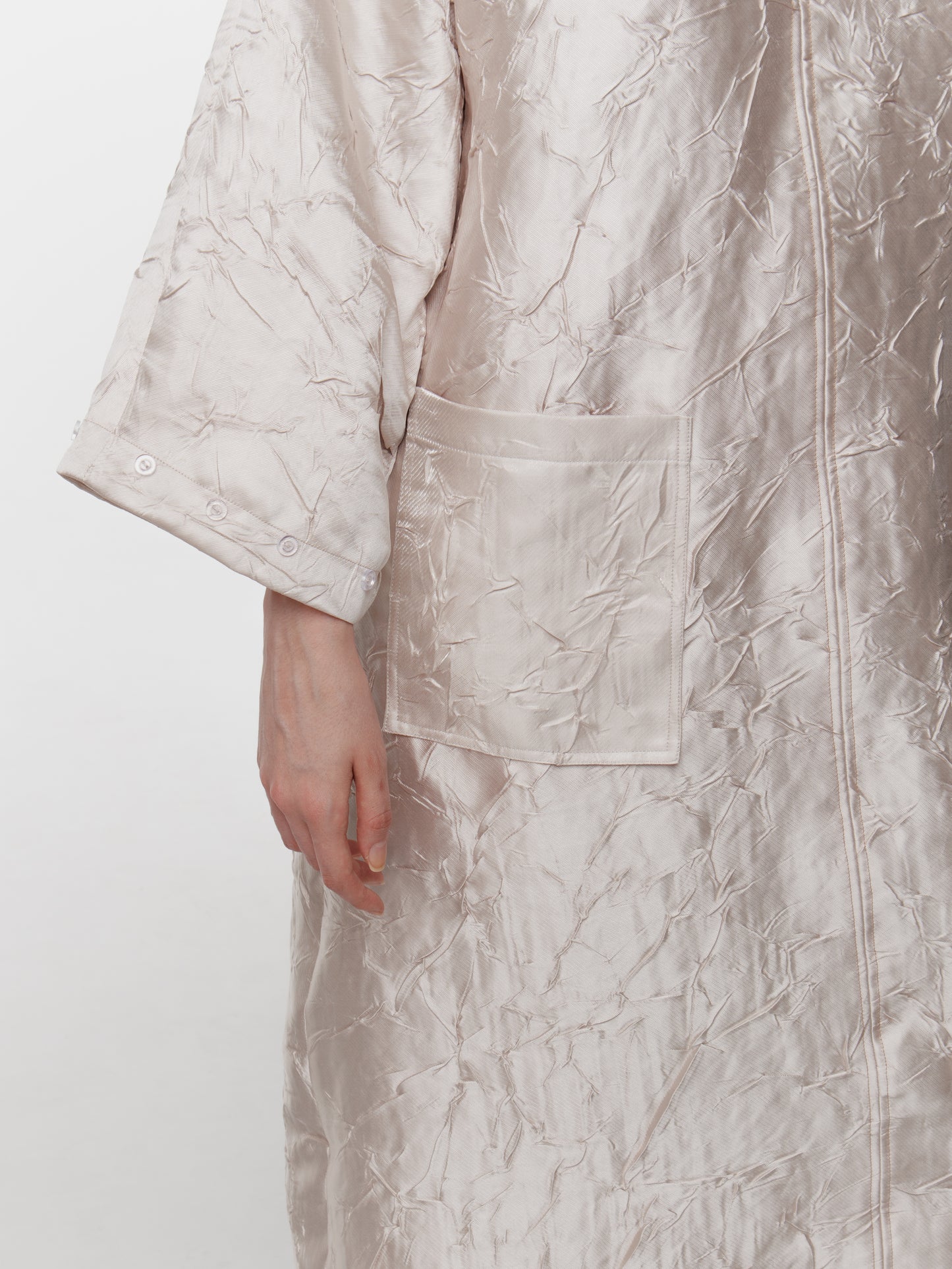 Long Satin Convertible Cuff-Hijab Only Dress