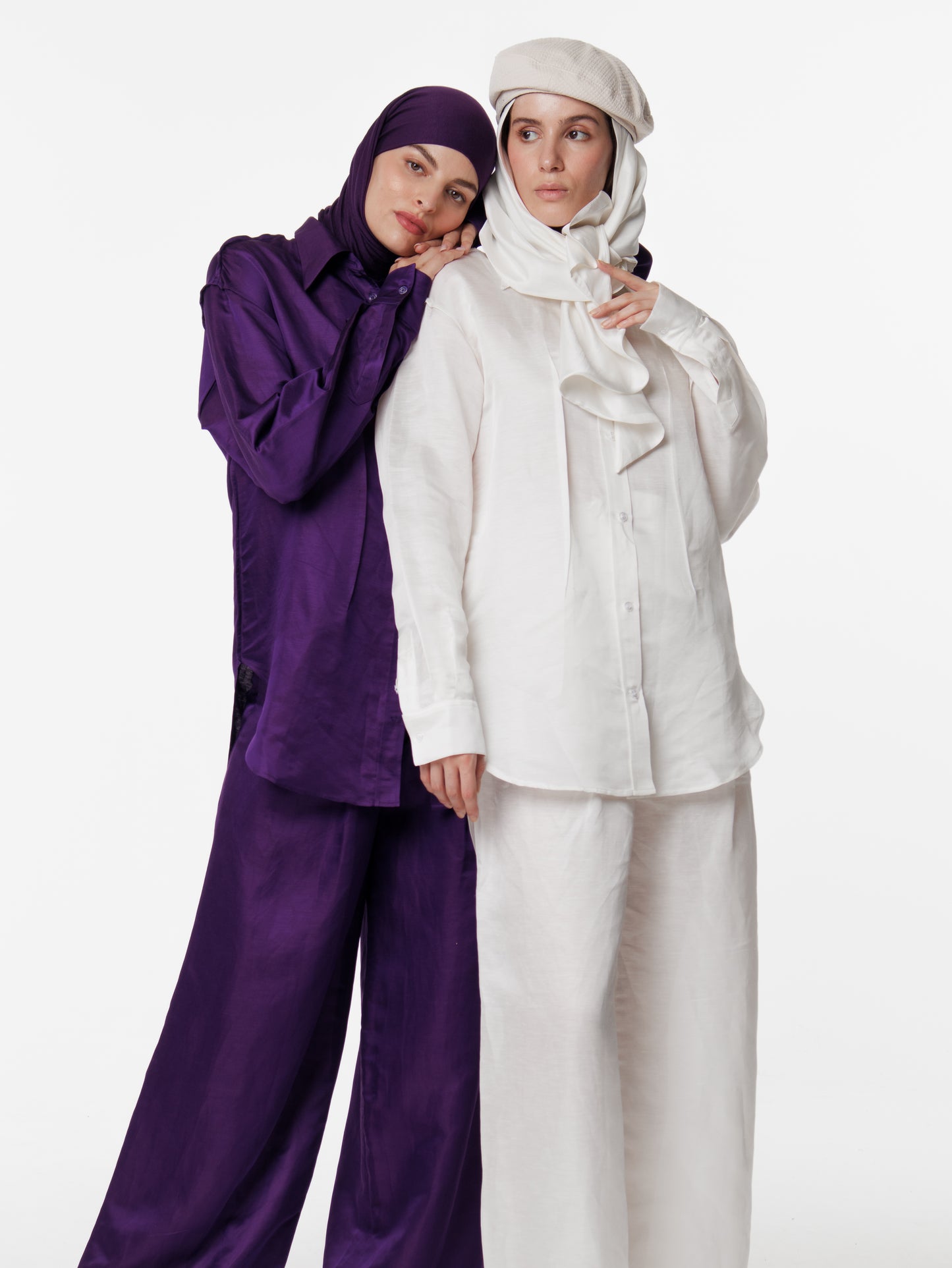 Satin Linen Inside Out Oversized Shirt