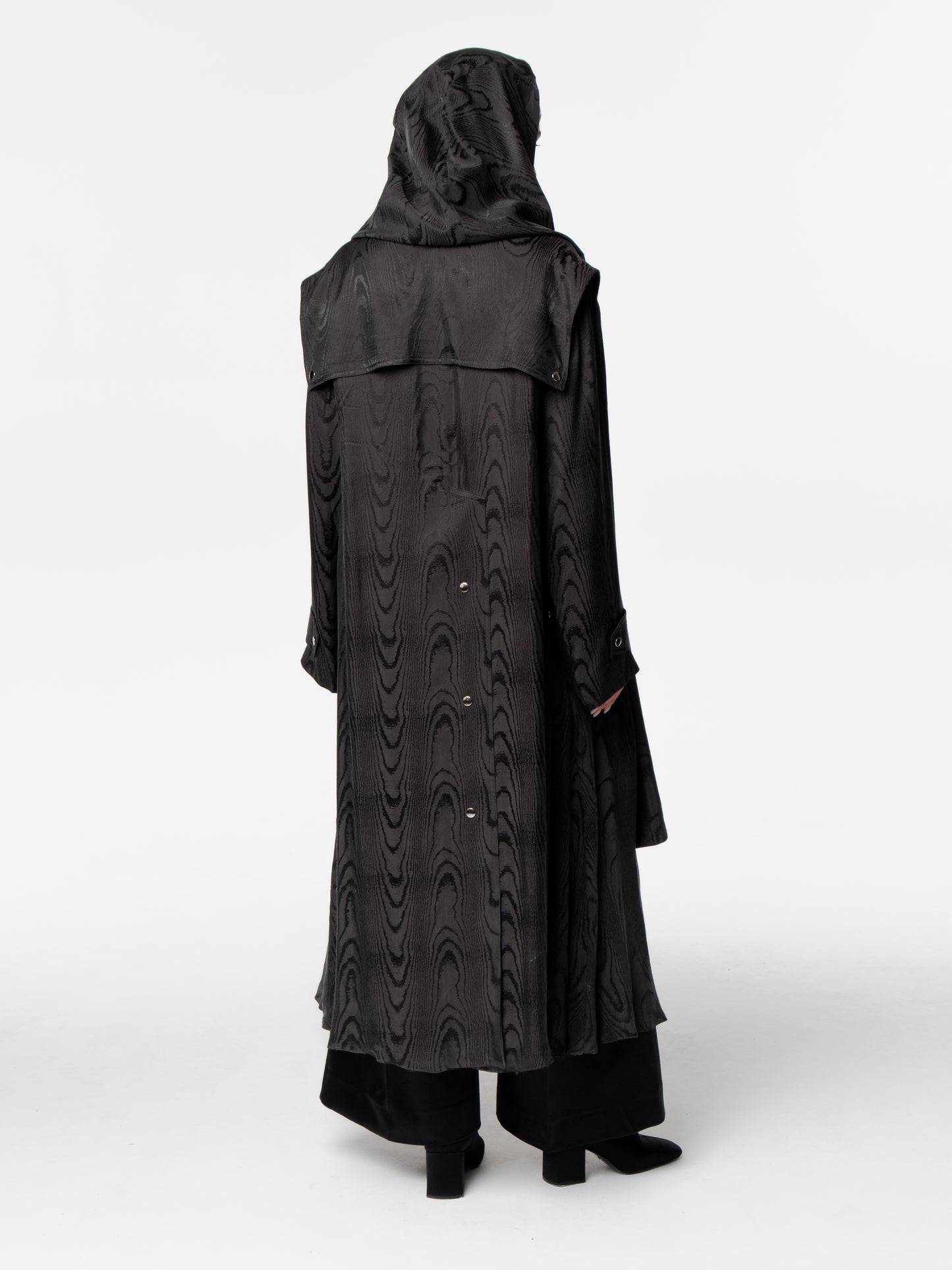 Fine Silk Reversible Moire Coat