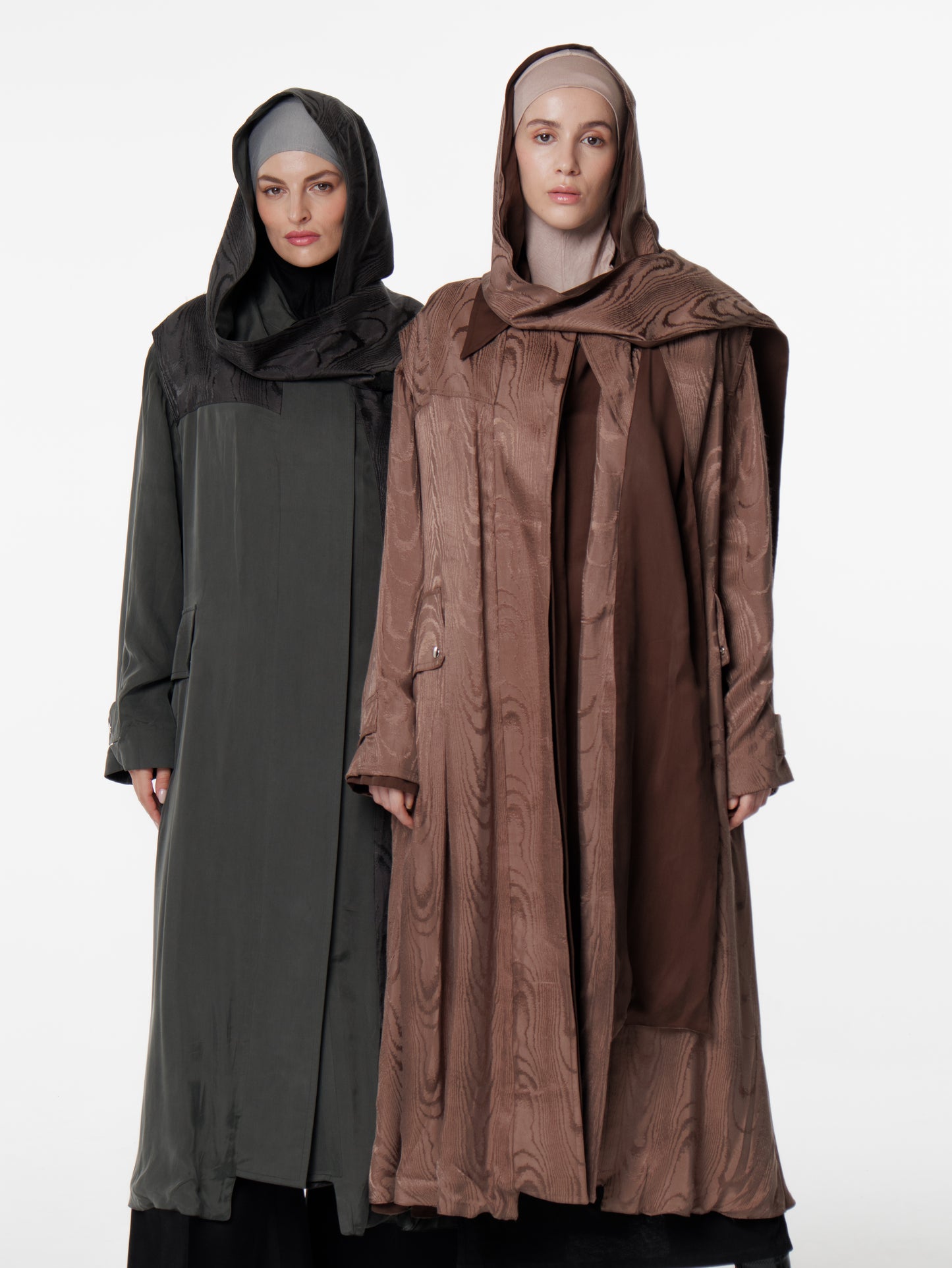 Fine Silk Reversible Moire Coat