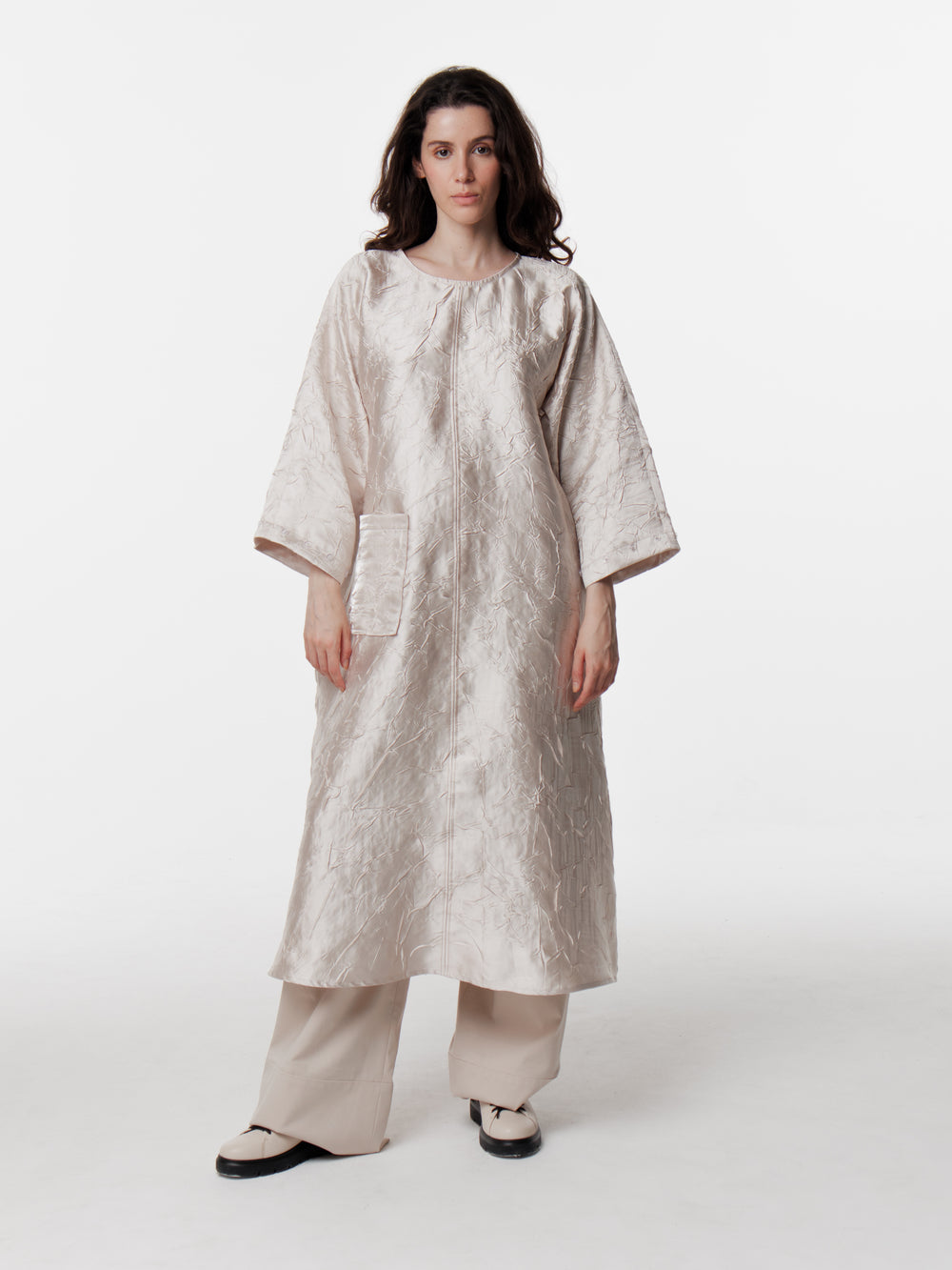 Long Satin Convertible Cuff-Hijab Only Dress