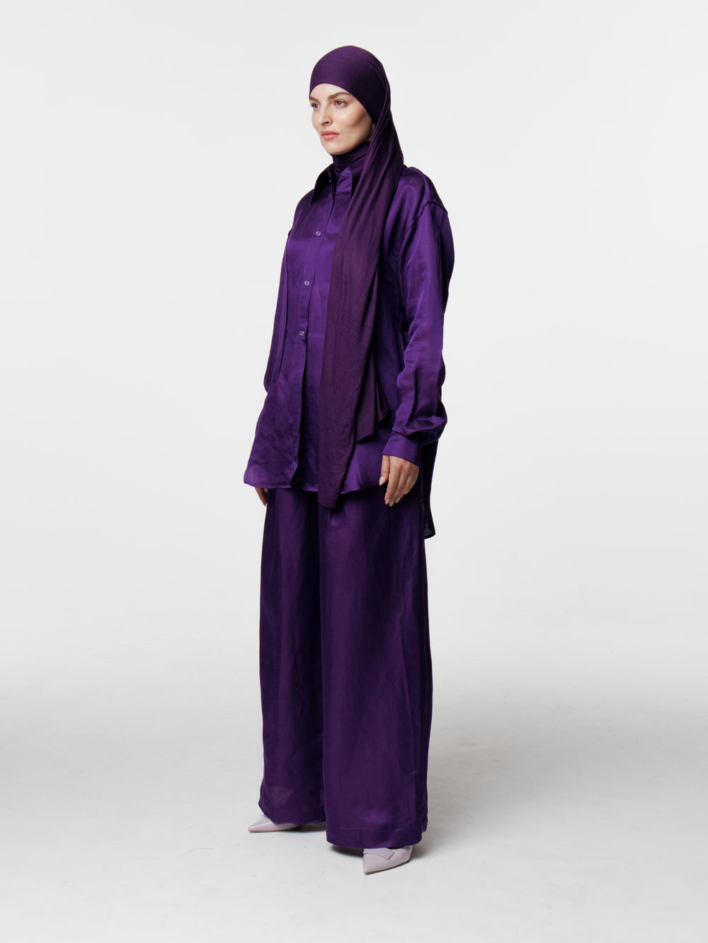 Satin Linen Inside Out Oversized Shirt