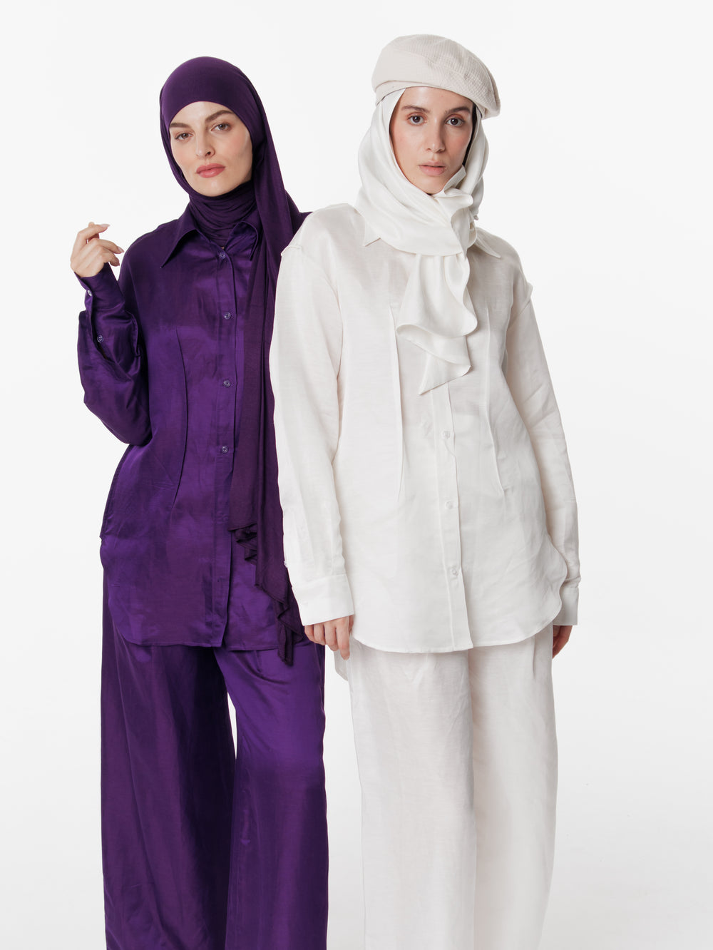 Satin Linen Inside Out Oversized Shirt