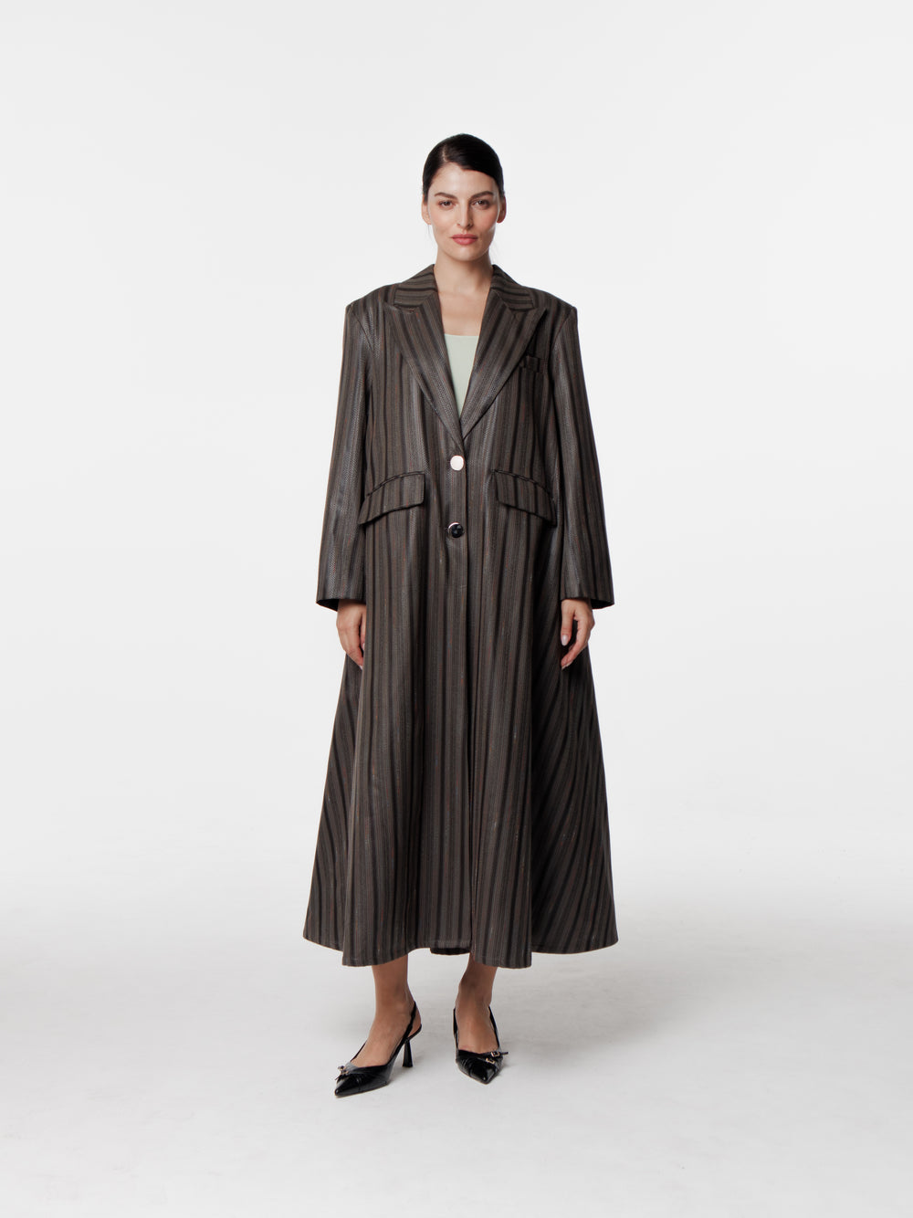 Striped Long Coat